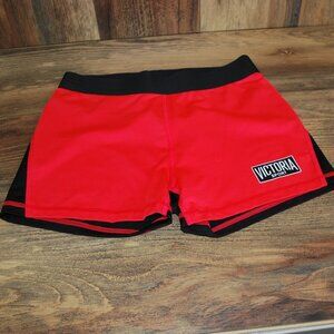 Victoria Sport Volleyball Spandex Shorts Size Medium Red/Black